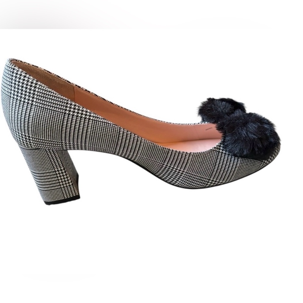 Kate Spade New York Black/white Carine Prince of Wales Fabric Pumps Size 7 NWT